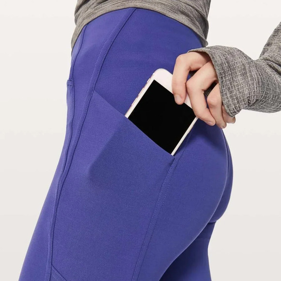 Lululemon Lead The Pack Crop Leggings 23" Stony Grape 21706 - Picture 3 of 10